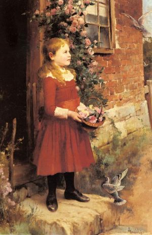 Artist Alfred Glendening's Work - The Youngest Daughter Of J S Gabriel Alfred Glendening